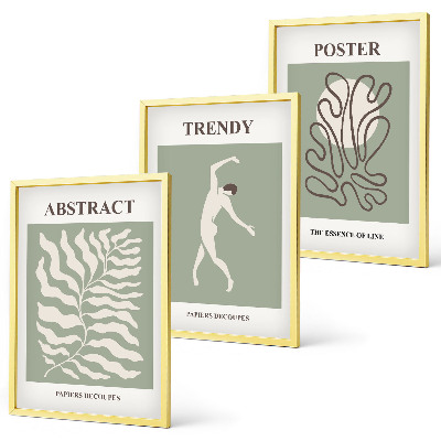 Set tablouri pentru dormitor Modelele de plante verzi ale lui Matisse