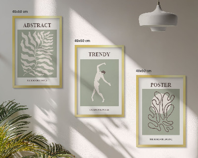 Set tablouri pentru dormitor Modelele de plante verzi ale lui Matisse