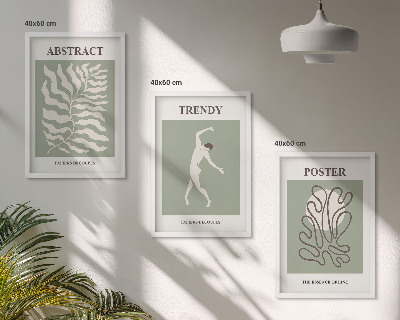Set tablouri pentru dormitor Modelele de plante verzi ale lui Matisse