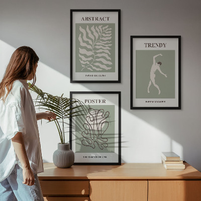 Set tablouri pentru dormitor Modelele de plante verzi ale lui Matisse