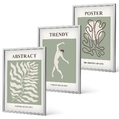 Set tablouri pentru dormitor Modelele de plante verzi ale lui Matisse