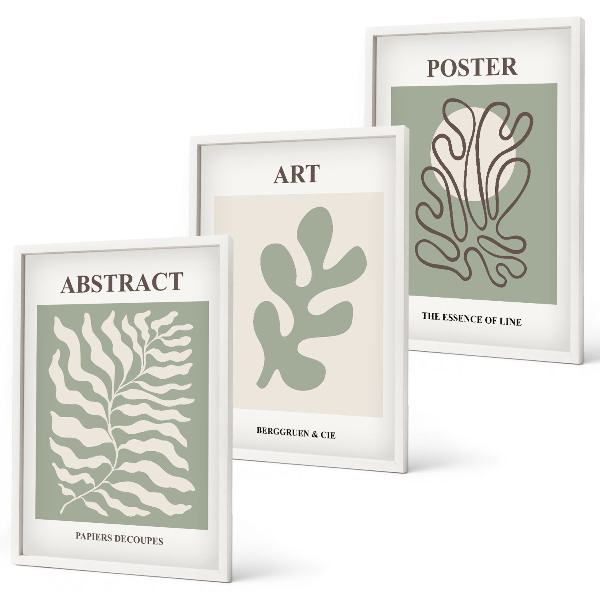 Set tablouri decorative Postere cu modele vegetale ale lui Matisse