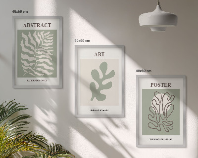 Set tablouri decorative Postere cu modele vegetale ale lui Matisse