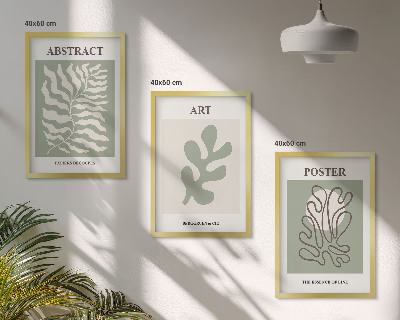 Set tablouri decorative Postere cu modele vegetale ale lui Matisse