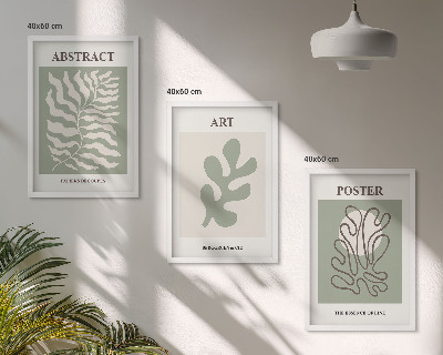 Set tablouri decorative Postere cu modele vegetale ale lui Matisse