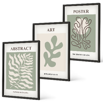 Set tablouri decorative Postere cu modele vegetale ale lui Matisse