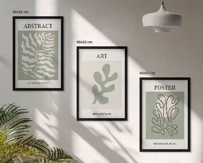 Set tablouri decorative Postere cu modele vegetale ale lui Matisse