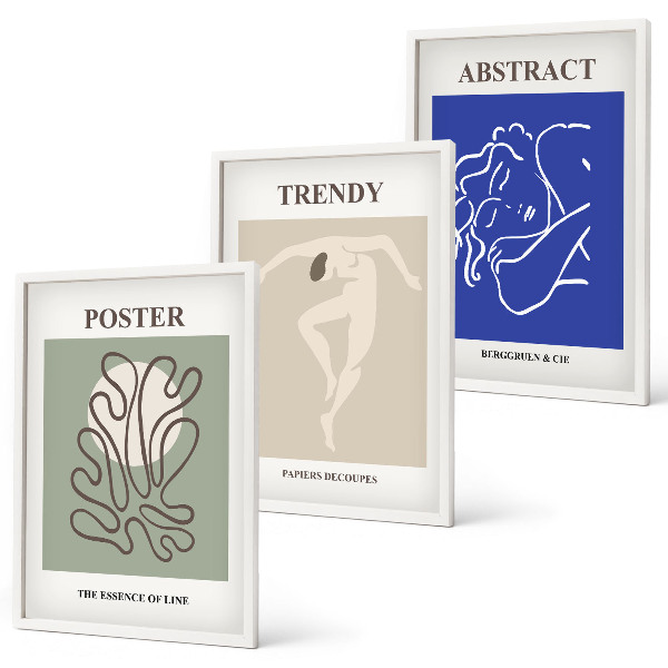 Set tablouri decorative Grafică pastelată Henri Matisse