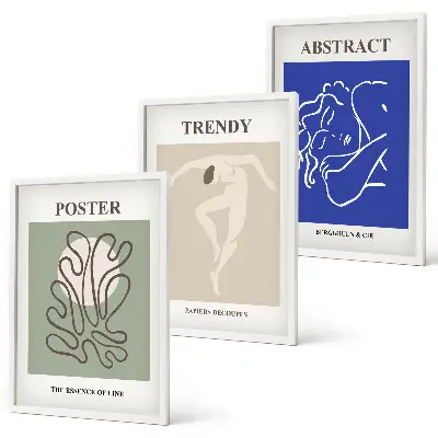 Set tablouri decorative cu grafică pastelată Henri Matisse