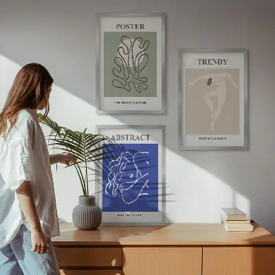 Set tablouri decorative cu grafică pastelată Henri Matisse