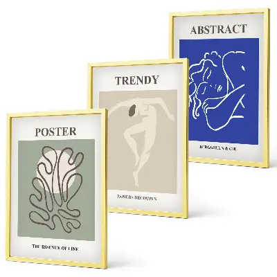 Set tablouri decorative cu grafică pastelată Henri Matisse