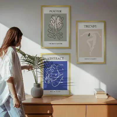 Set tablouri decorative cu grafică pastelată Henri Matisse