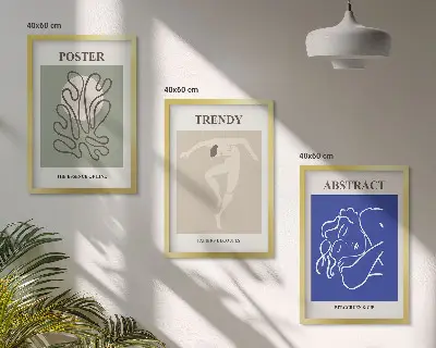 Set tablouri decorative cu grafică pastelată Henri Matisse