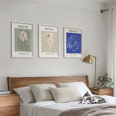 Set tablouri decorative cu grafică pastelată Henri Matisse
