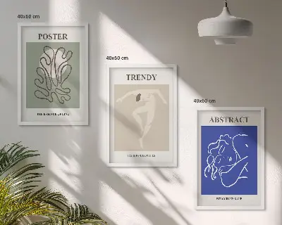Set tablouri decorative cu grafică pastelată Henri Matisse