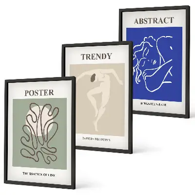Set tablouri decorative cu grafică pastelată Henri Matisse
