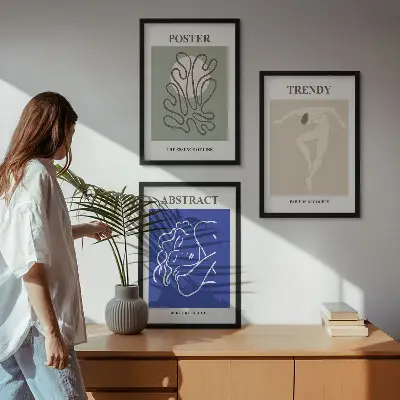 Set tablouri decorative cu grafică pastelată Henri Matisse