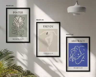 Set tablouri decorative cu grafică pastelată Henri Matisse
