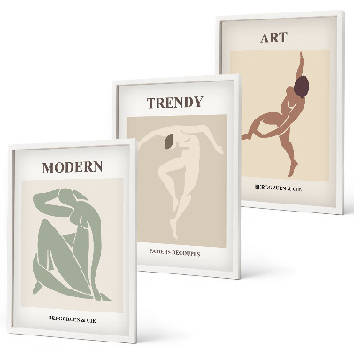 Set tablouri pentru dormitor Personaje elegante în minimalism