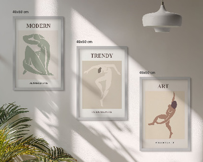 Set tablouri pentru dormitor Personaje elegante în minimalism