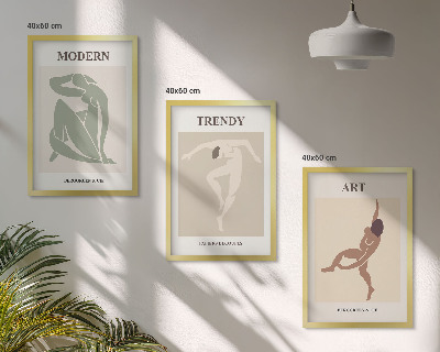 Set tablouri pentru dormitor Personaje elegante în minimalism