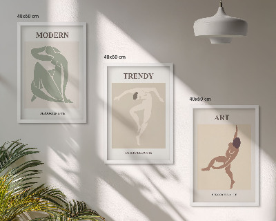 Set tablouri pentru dormitor Personaje elegante în minimalism