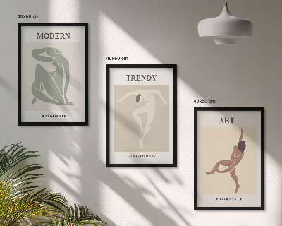 Set tablouri pentru dormitor Personaje elegante în minimalism
