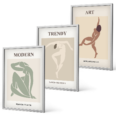 Set tablouri pentru dormitor Personaje elegante în minimalism