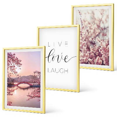 Set tablouri decorative Motivul inscripției podului cu flori