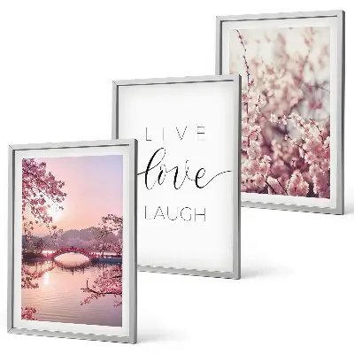 Set de tablouri decorative cu motivul inscripției podului cu flori