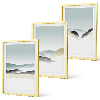 Set tablouri decorative Munți minimalisti pastelați