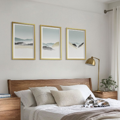 Set tablouri decorative Munți minimalisti pastelați