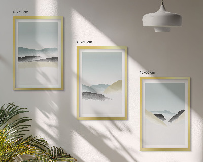 Set tablouri decorative Munți minimalisti pastelați