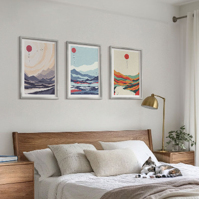 Set tablouri pentru dormitor Abstracțiuni montane japoneze