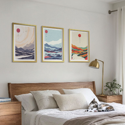 Set tablouri pentru dormitor Abstracțiuni montane japoneze