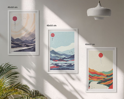 Set tablouri pentru dormitor Abstracțiuni montane japoneze