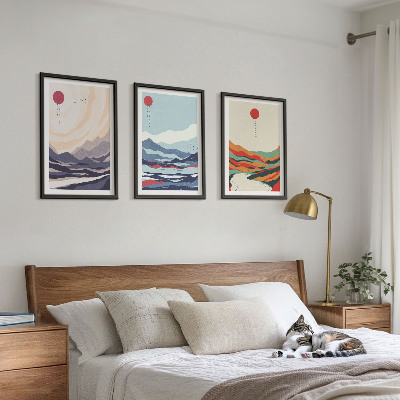 Set tablouri pentru dormitor Abstracțiuni montane japoneze