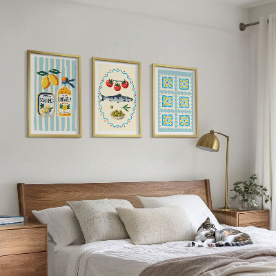 Set tablouri decorative Ilustrații de bucătărie în stil mediteranean