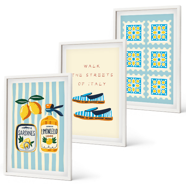 Set tablouri decorative Fructele, elemente ale culturii italiene