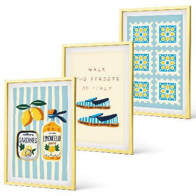 Set tablouri decorative Fructele, elemente ale culturii italiene