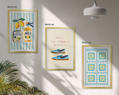 Set tablouri decorative Fructele, elemente ale culturii italiene