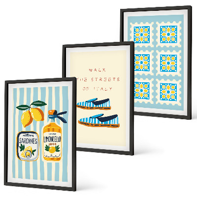 Set tablouri decorative Fructele, elemente ale culturii italiene