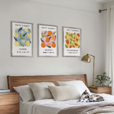 Set tablouri decorative Postere cu fructe, lămâi, căpșuni