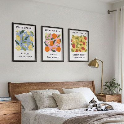 Set tablouri decorative Postere cu fructe, lămâi, căpșuni
