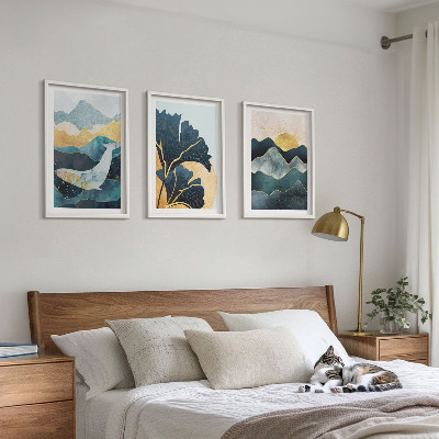 Set tablouri decorative Vederi abstracte ale munților