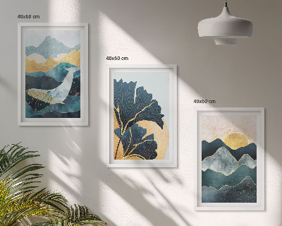 Set tablouri decorative Vederi abstracte ale munților