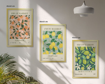 Set tablouri decorative Modele de flori de citrice fructate