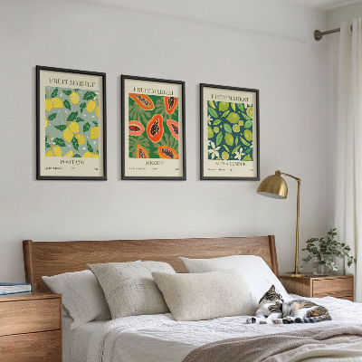 Set tablouri decorative Modele fructate de lămâie și papaya