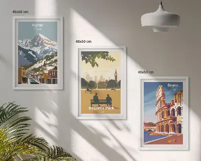 Set de tablouri pentru dormitor cu peisajul Munții Ouray și London Coliseum