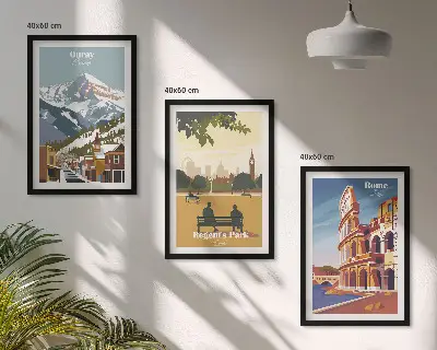 Set de tablouri pentru dormitor cu peisajul Munții Ouray și London Coliseum